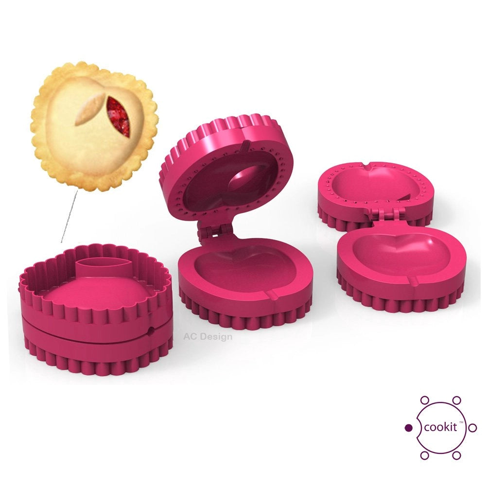 6 piccoli stampini a forma di scarpa con bastoncini, set per "pie pops"