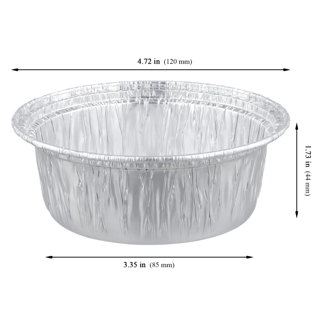 125 basi per torte rotonde in alluminio, di dimensioni 12 x 8,5 x 4,4 cm