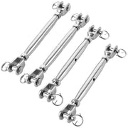 Tensionatori M8, confezione da 4 pezzi, acciaio inossidabile 304, 177 mm, con gancio a uncino