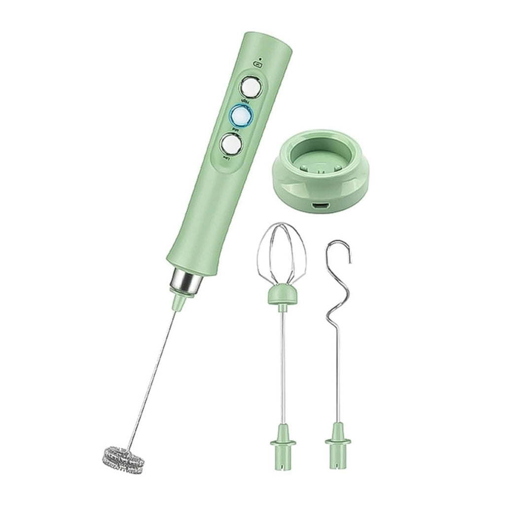 Montalatte manuale, con 3 fruste in acciaio inossidabile, alimentazione USB, 3 livelli di velocità