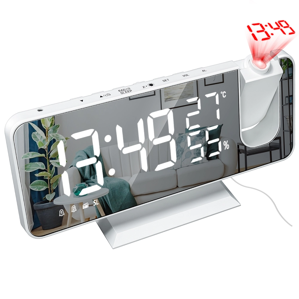 Sveglia digitale con radio FM, proiezione e display LED