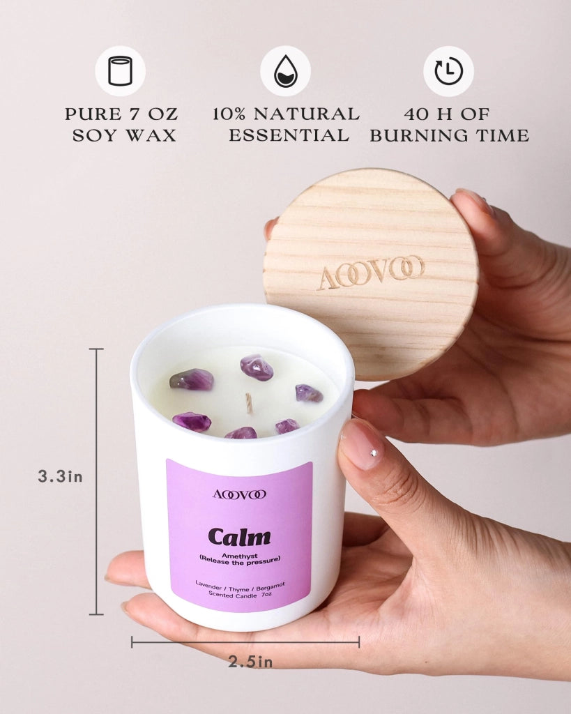 Set di candele profumate, 4 pezzi, 800 grammi, 200 ore di durata, profumazioni: lavanda, gelsomino, ninfea, patchouli