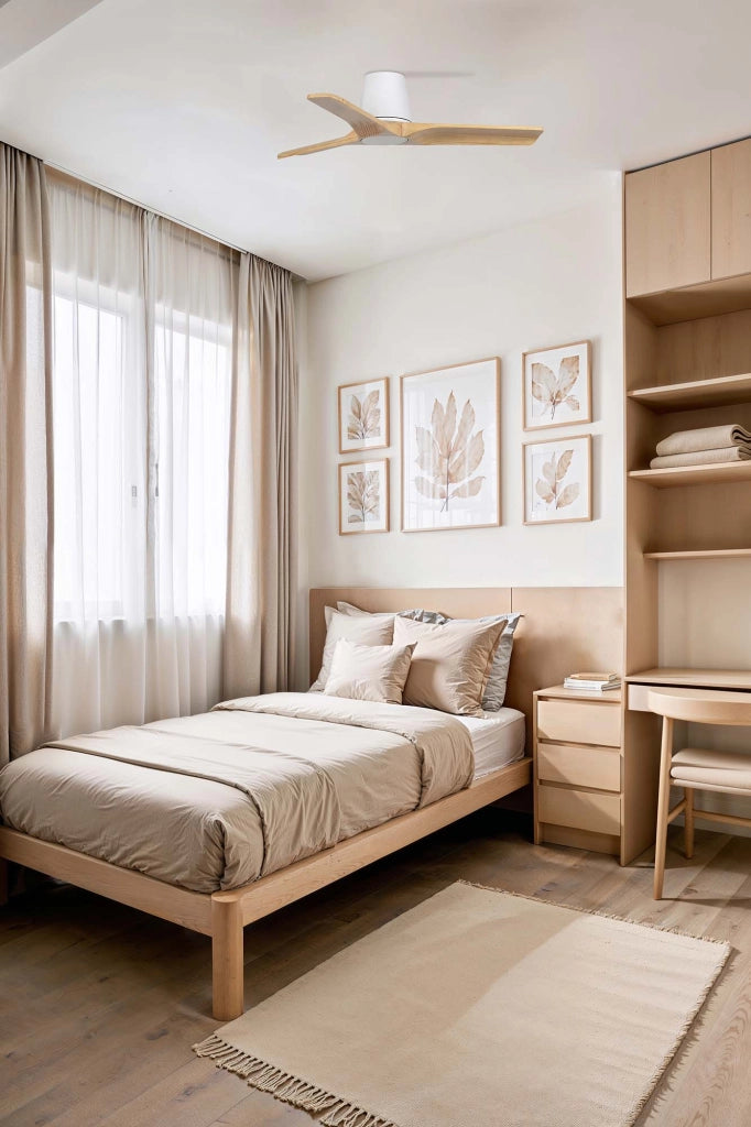 HEYWOOD TUB S Ventilatore bianco/pino TUYA