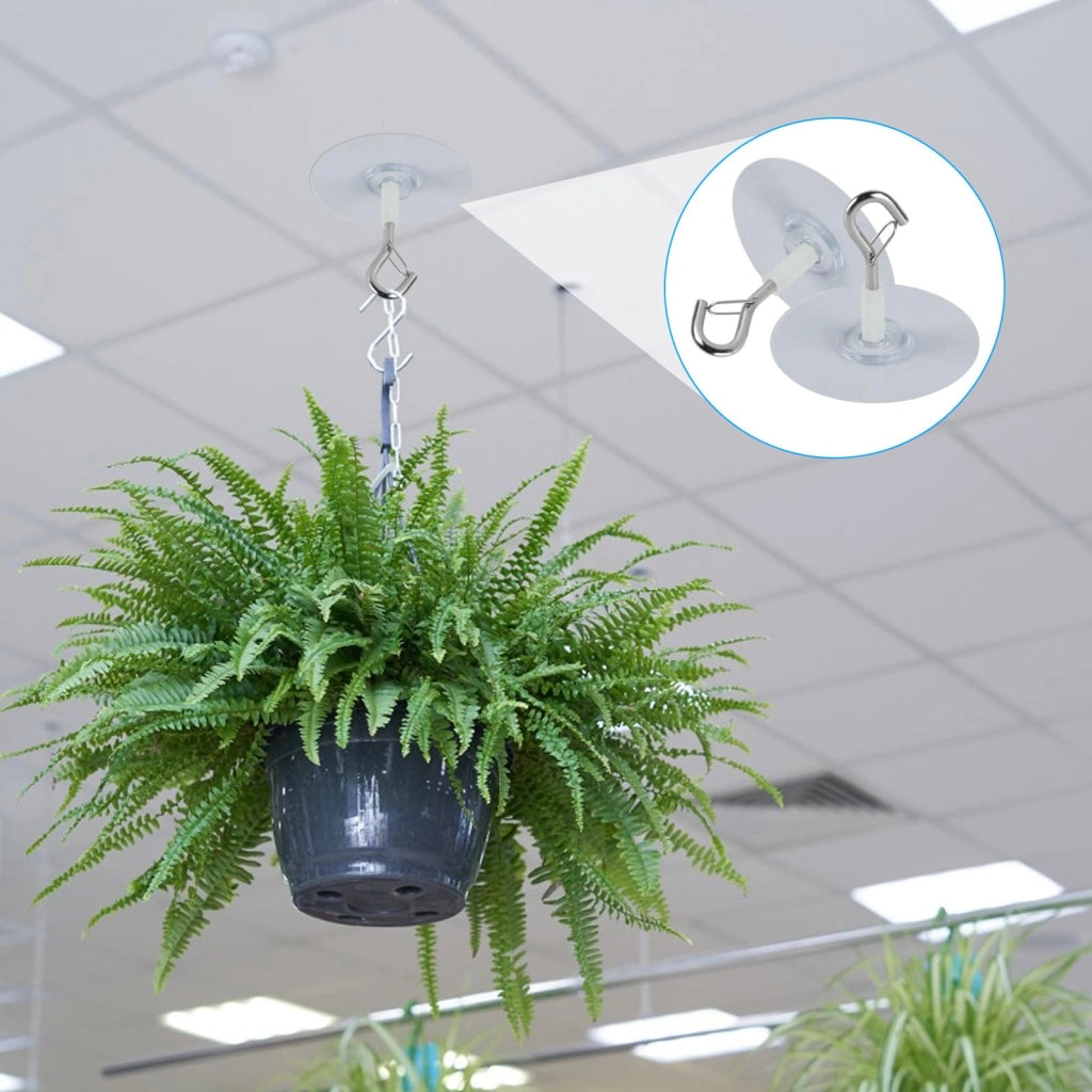 6 ganci adesivi per soffitto e parete, extra resistenti, senza necessità di foratura
