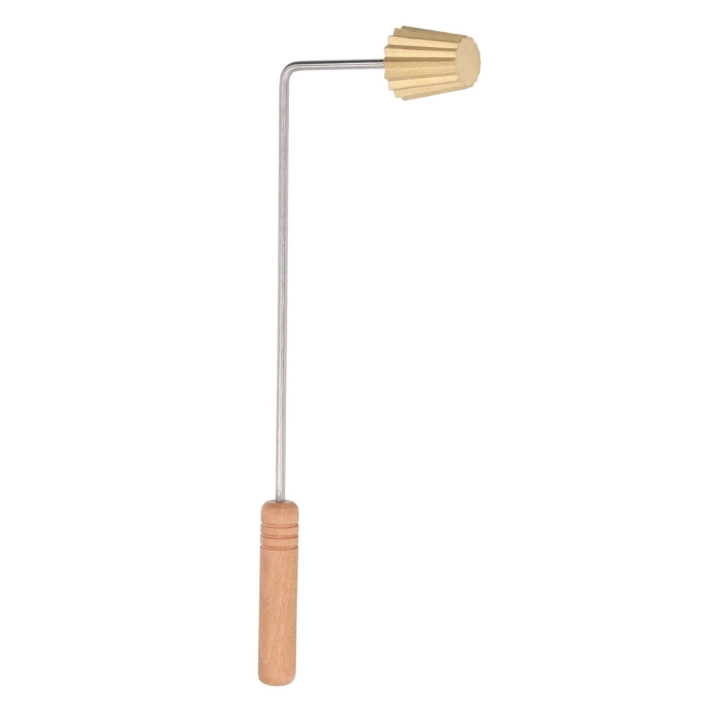 Macchina per preparare i "Kuih-Bahulu", in rame, acciaio inossidabile e legno di betulla, dimensioni 32,5 x 11 cm, peso 250 g