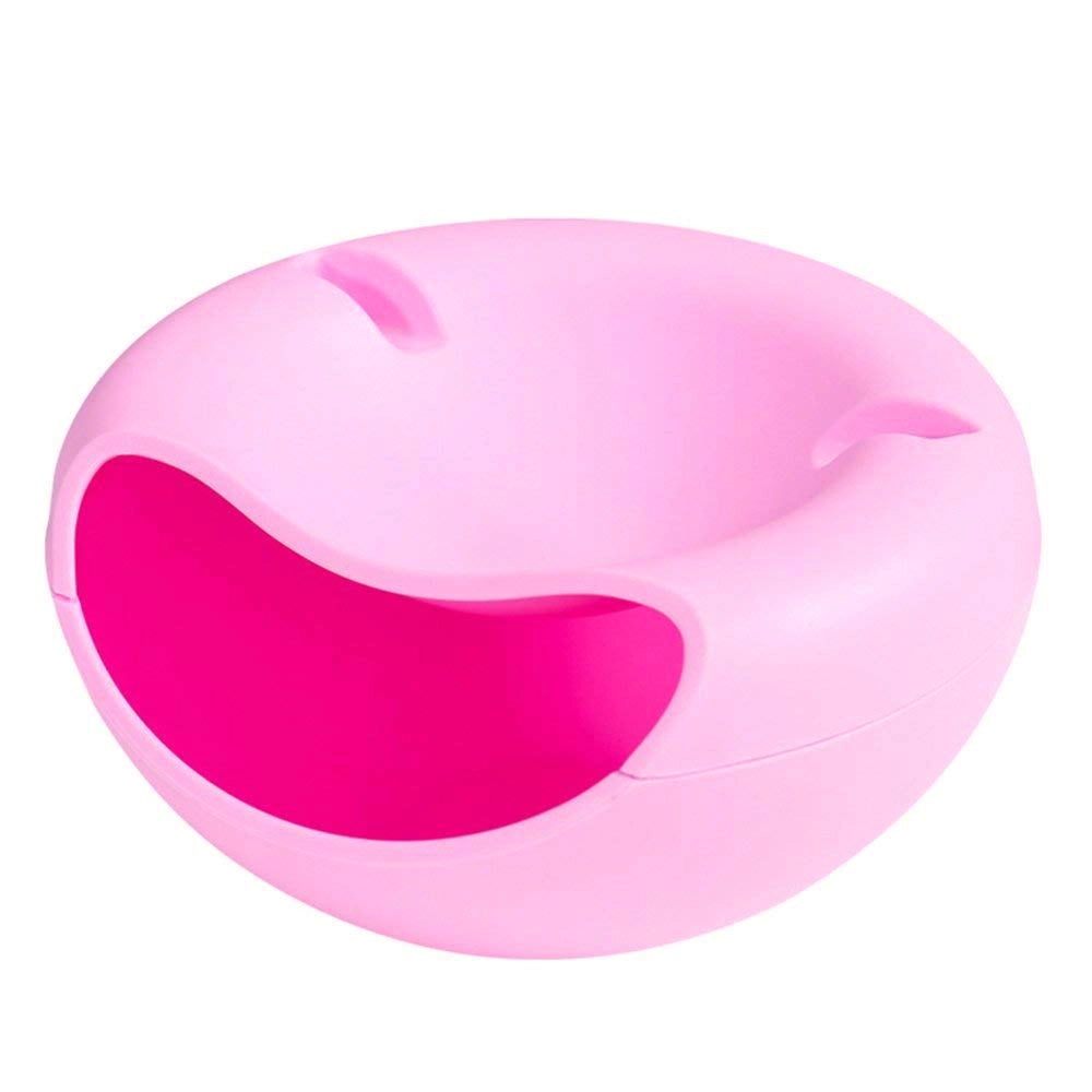 Ciotola snack con supporto per cellulare, 20,5 cm, rosa, confezione da 2 pezzi