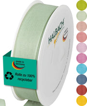 Nastro da regalo, 25 mm x 25 m, colore verde menta, in poliestere