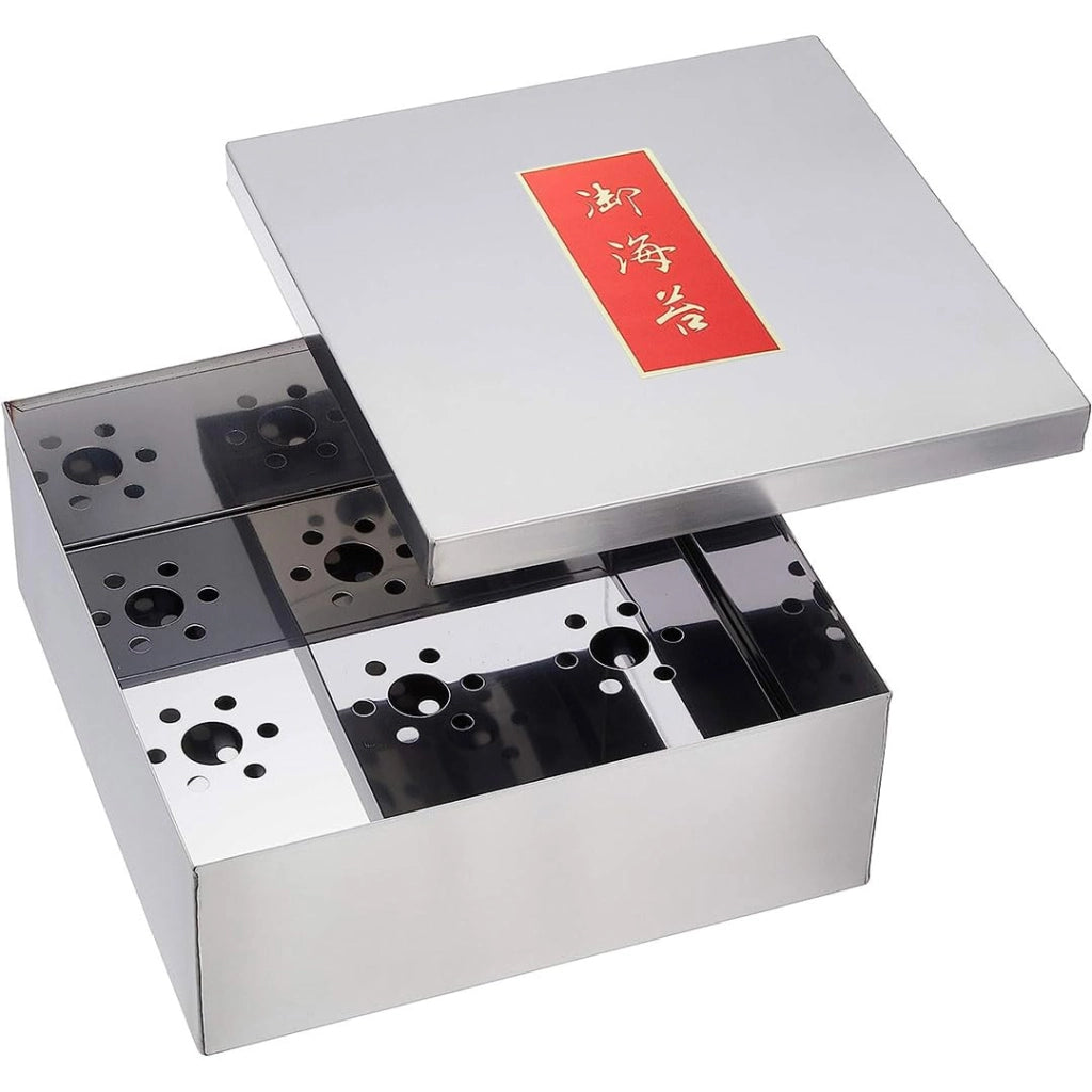 Contenitore in acciaio inossidabile, di dimensioni extra large, 22,7 x 22,7 x 8,6 cm