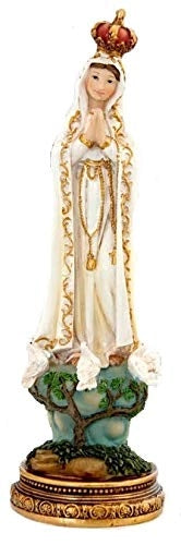 Fatima-Madonna, 11 cm, realizzata in resina, confezionata in scatola di PVC, multicolore