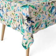 Tovaglia rettangolare, dimensioni 240x140 cm, impermeabile, blu, extra morbida