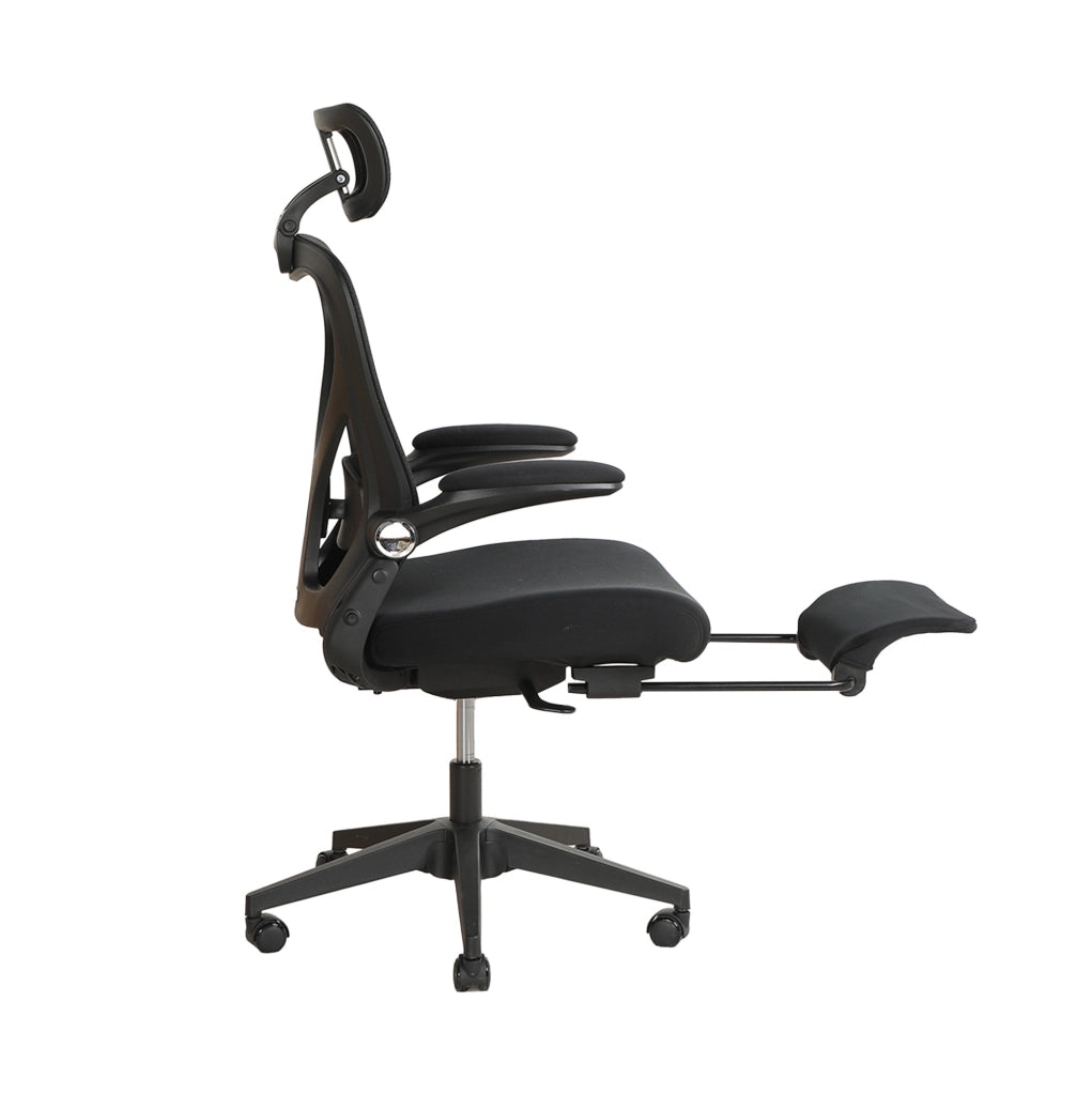 Sedia da ufficio ergonomica 62 x 48,5 x 129 cm nera, seduta in schiuma pieghevole
