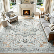 Tappeto persiano, 300x400 cm, grigio/beige, rettangolare, lavabile