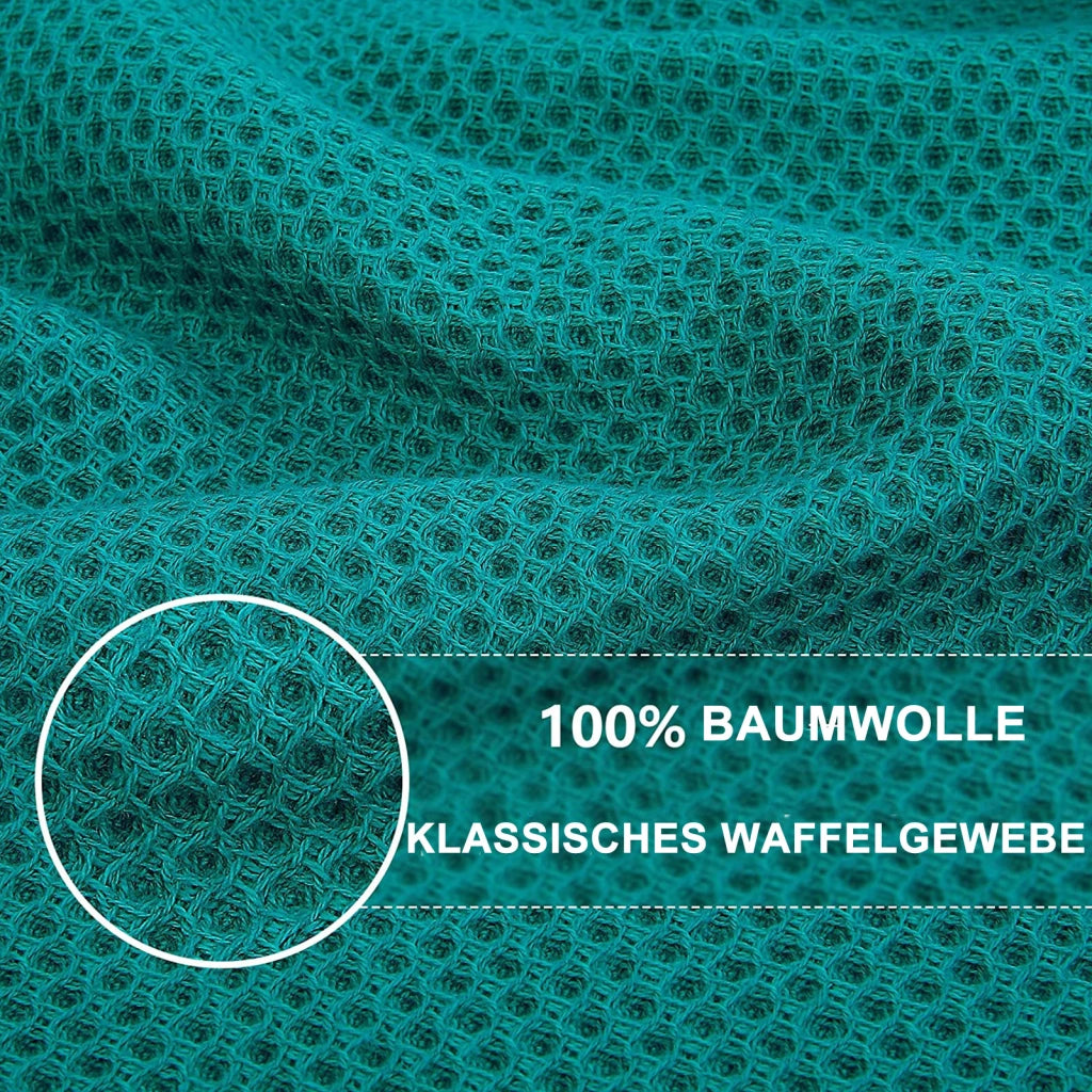 STROFINACCI da cucina in cotone verde scuro 34x35 cm, set da 4 o 6 pezzi