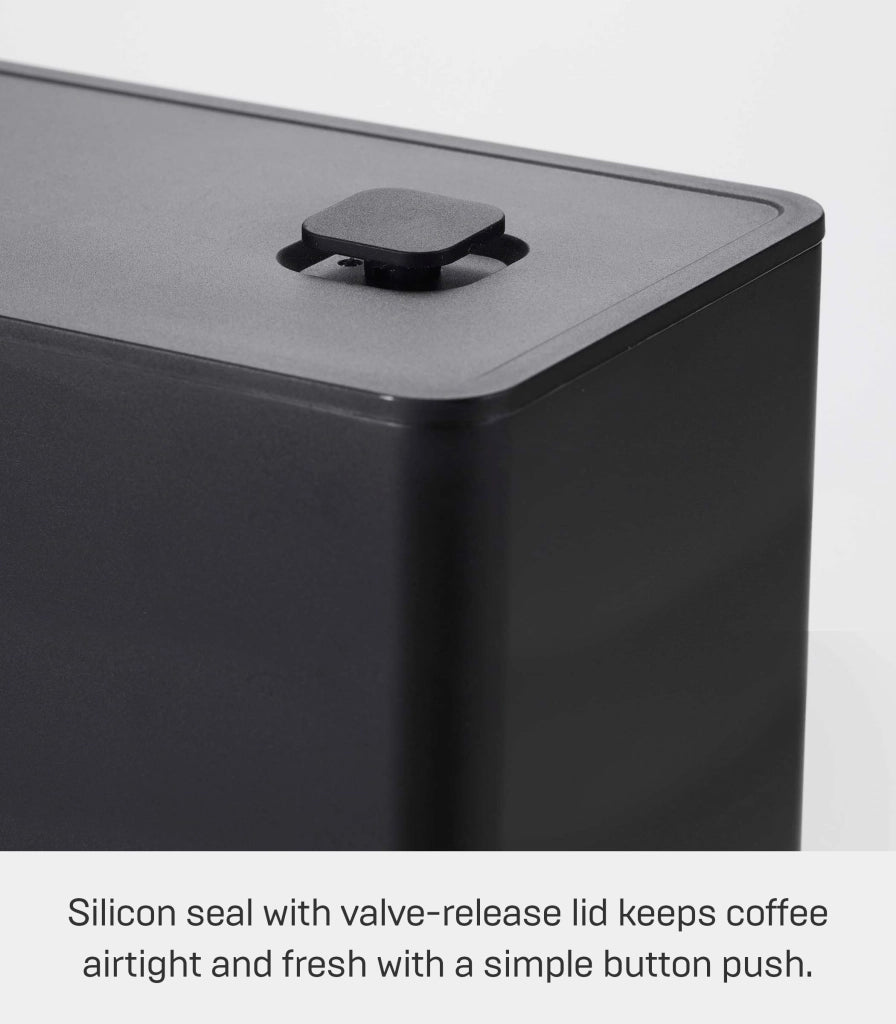 Contenitore ermetico per caffè, nero, polipropilene/silicone, 18,4 x 9,2 x 15,4 cm