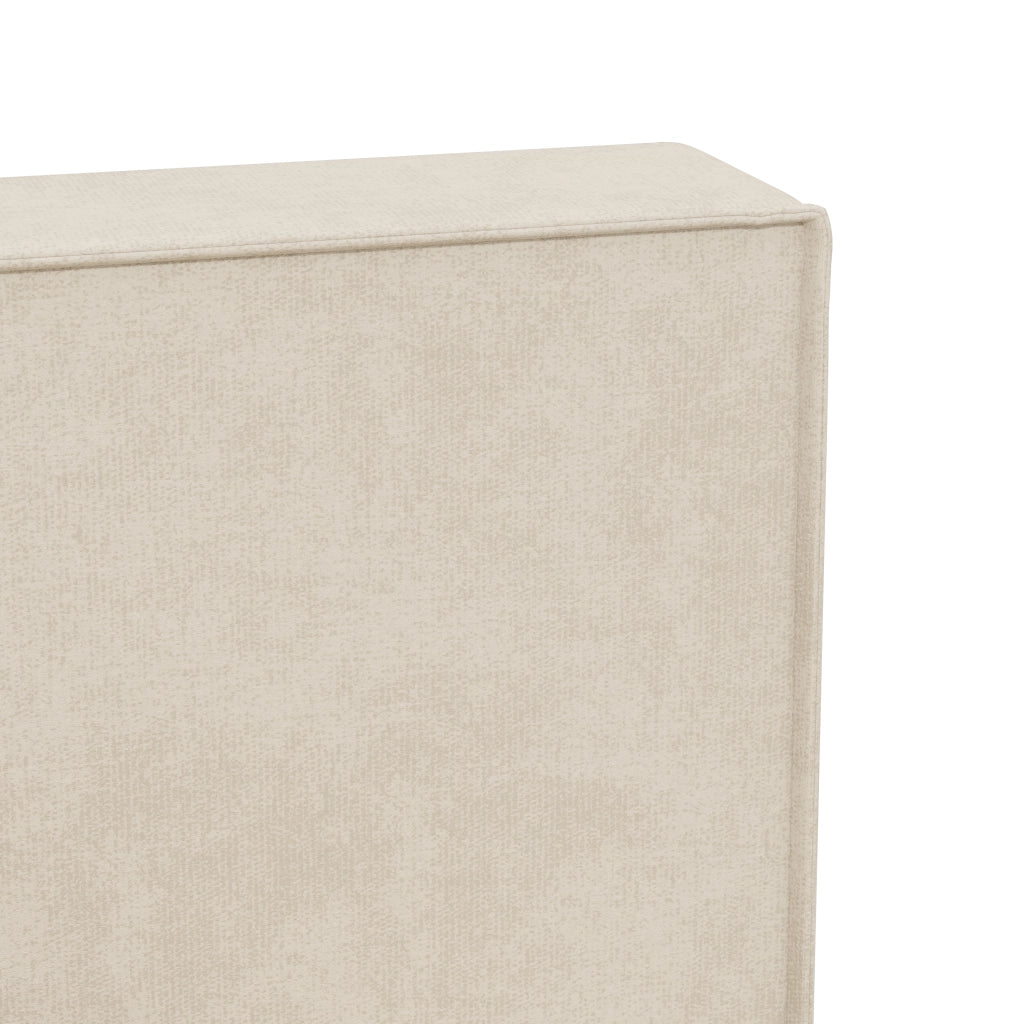 Letto imbottito 120x200 con contenitore idraulico; testiera imbottita; ciniglia beige