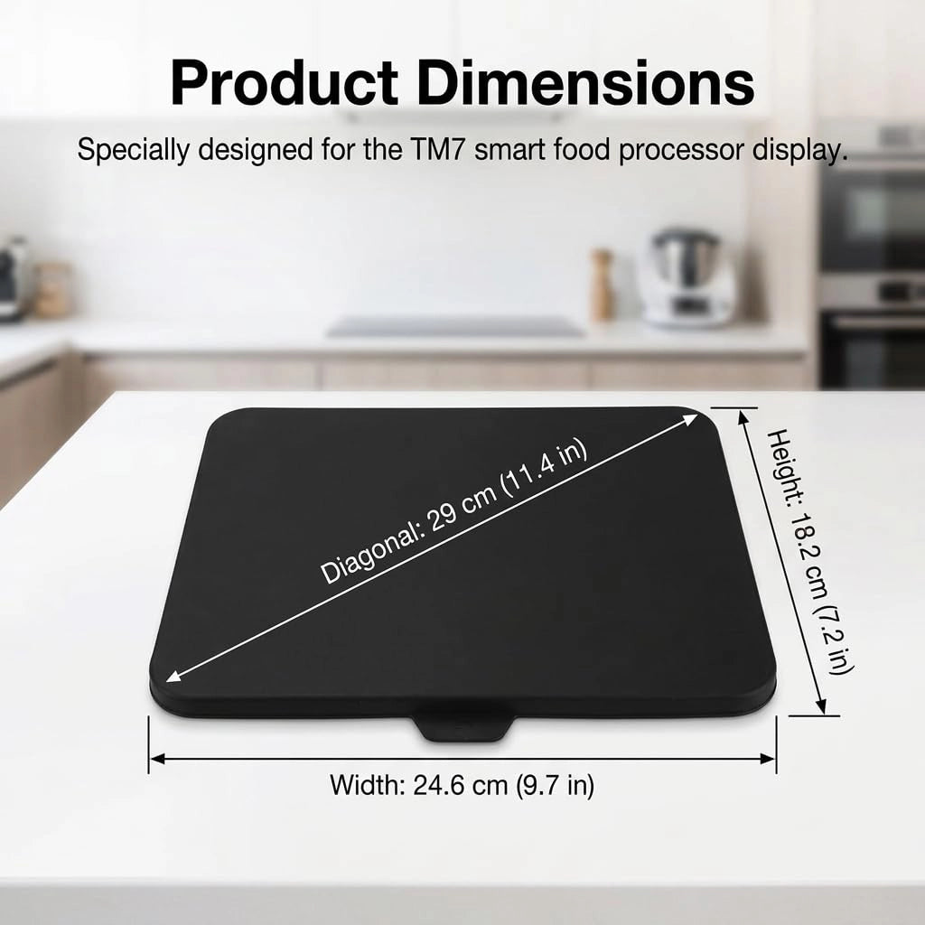 Protezione per schermo in silicone, compatibile con TM7, colore nero, confezione da 1 pezzo