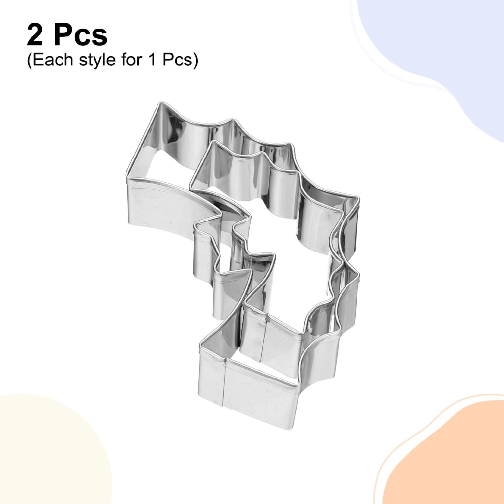 Stampini per biscotti a forma di pipistrello, in acciaio inossidabile, set da 4 pezzi, dimensioni 3,7 cm e 6,2 cm