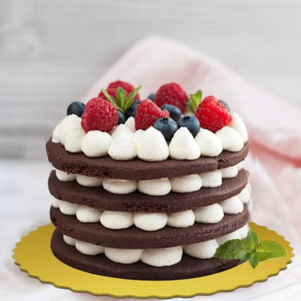 10 basi per torte, diametro 30 cm, spessore 3 mm, dorate, stabilizzate
