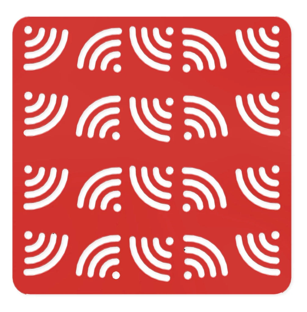 Tappetino lavello Wi-Fi rosso in PVC 32 × 32 cm