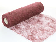 Tovaglia in poliestere, color bordeaux, dimensioni 30 cm x 25 m