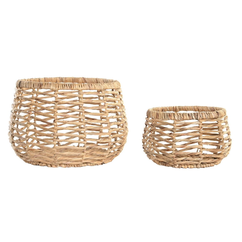 Set di 2 cestini, dimensioni 48 x 48 x 33 cm, colore naturale