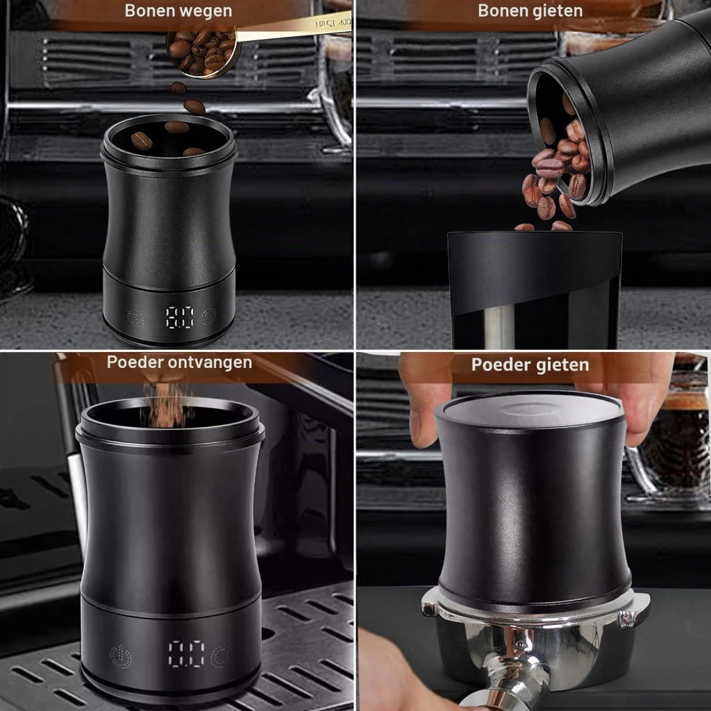 Bilancia digitale per caffè, capacità 500 g, precisione 0,1 g, con display a LED e ricaricabile