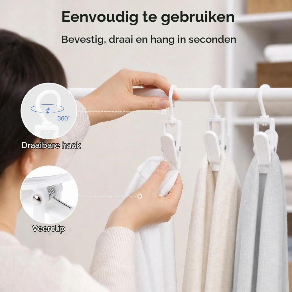 Confezione da 20 clip antiscivolo per appendini, clip per pantaloni, organizer per armadi