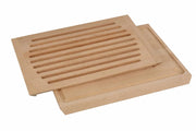Tagliere per pane con raccoglitore per briciole, dimensioni 30x40x5 cm, in legno di faggio