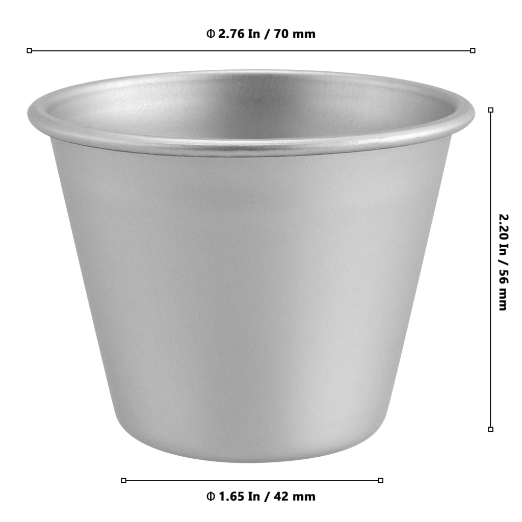 20 stampi per muffin/dariole, in alluminio, antiaderenti, dimensioni 7x4,2x5,6 cm