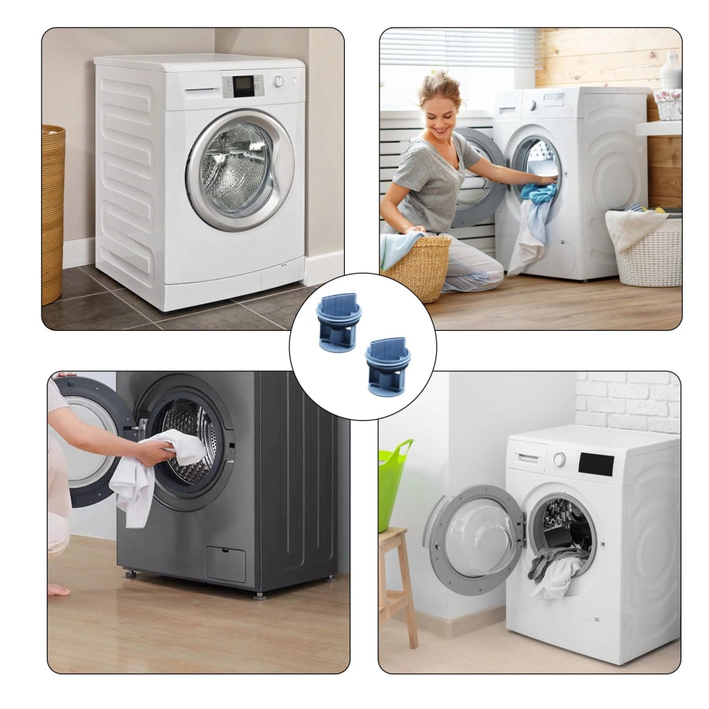 Set di 2 filtri per lavatrice, colore blu, compatibili con i modelli Siemens e Bosch