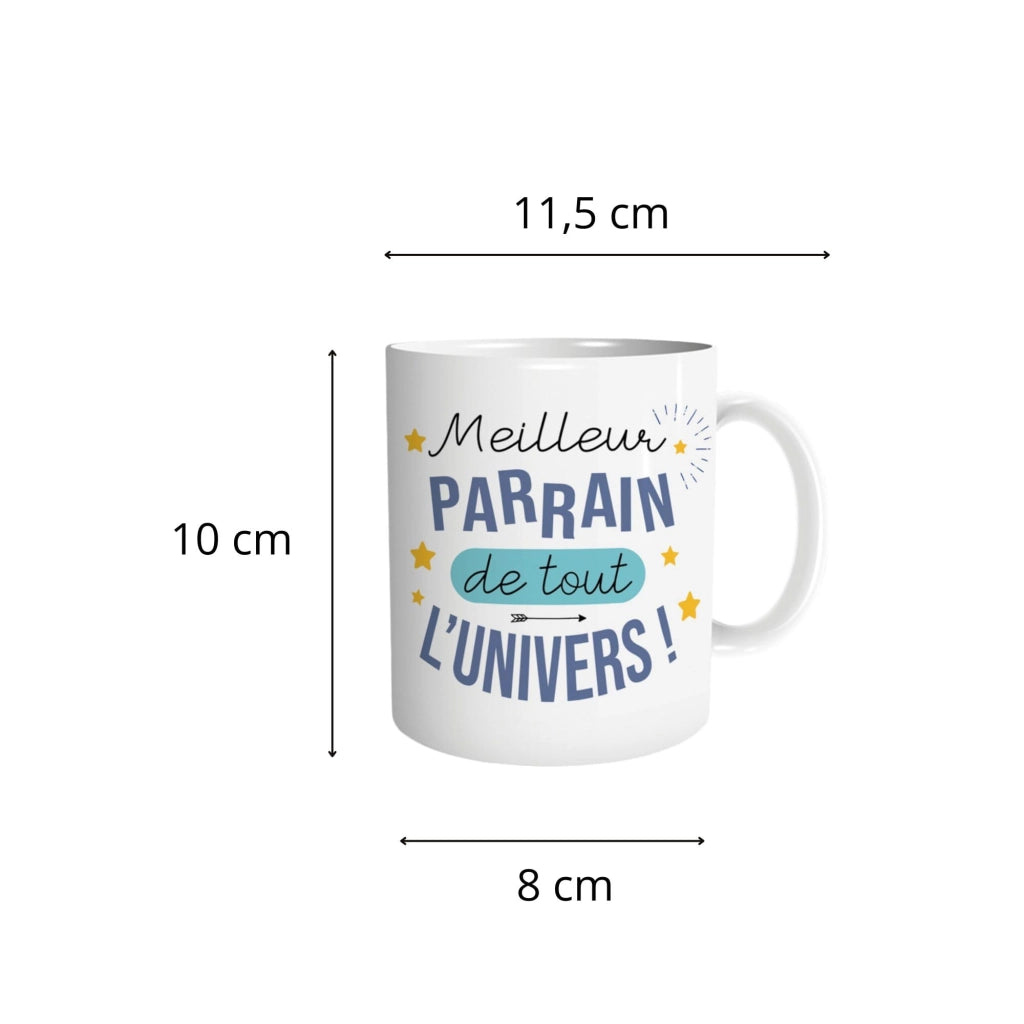 Tazza in Vetroceramica, 1 pezzo, dimensioni 8x8x9,7 cm, a prova di perdite