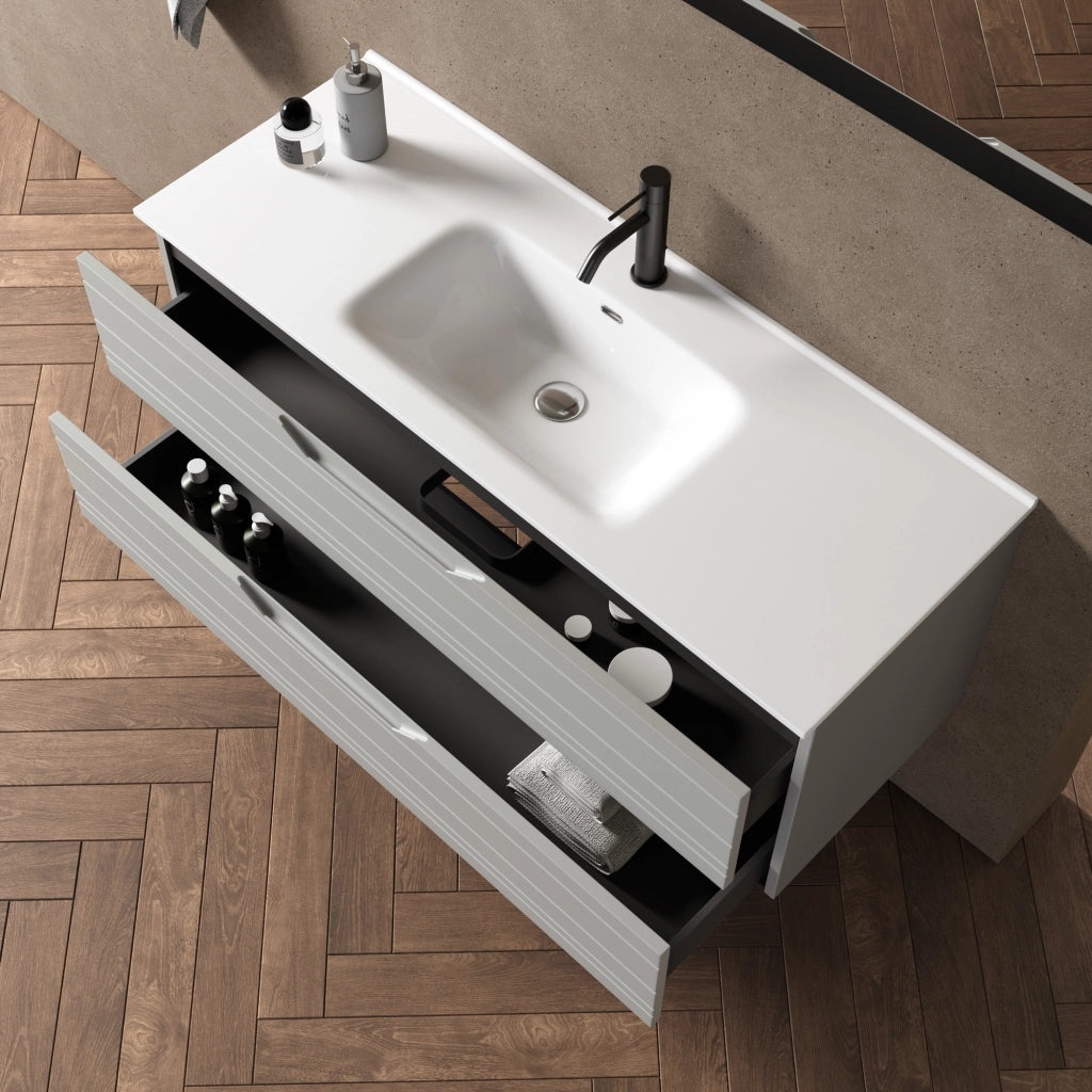 Composizione 4 pezzi SOLMIRA grigio