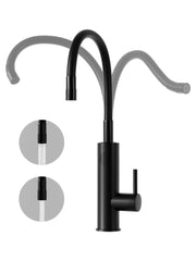Rubinetto da cucina elettrico con resistenza integrata, 3200 W, display LCD, colore nero