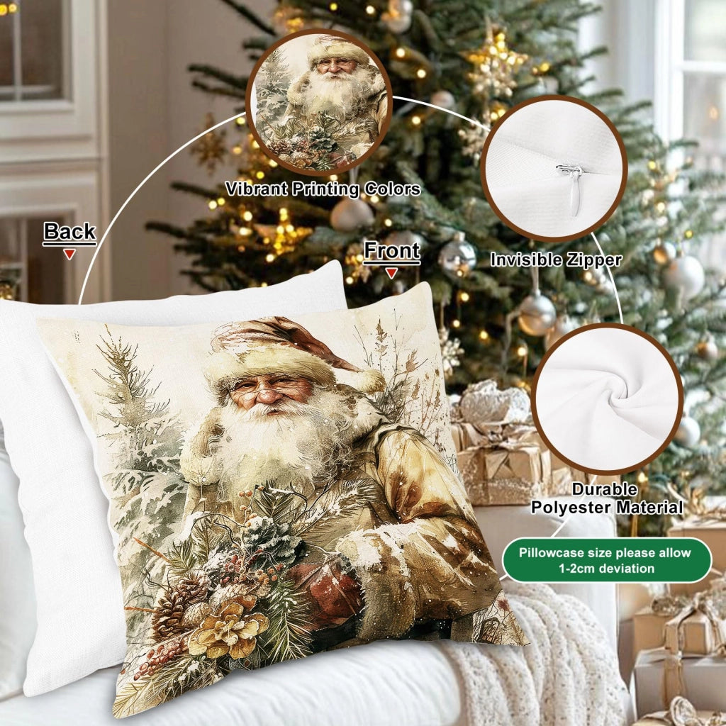 Coperte per cuscini, 50x50 cm, set da 4, con motivi natalizi, in poliestere
