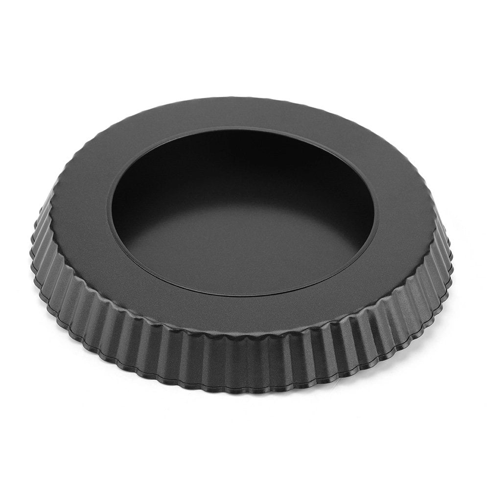 Teglia rotonda per quiche, diametro 22,3 cm, antiaderente, con fondo removibile, Acciaio al carbonio