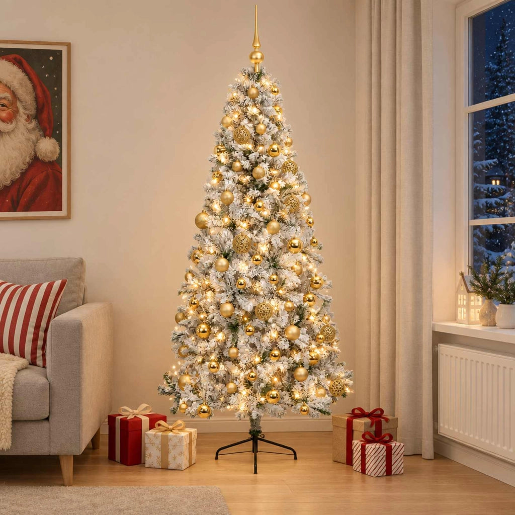 Albero di Natale artificiale con palline 210 cm 300 LED 3460908