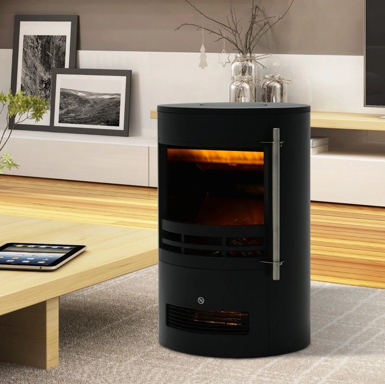 CAMINO ELETTRICO con termoventilatore 41x41x64,5 cm Nero