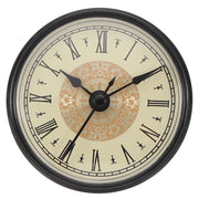 Quadrante per orologio al quarzo, diametro 70 mm, nero/oro, forma circolare, confezione singola