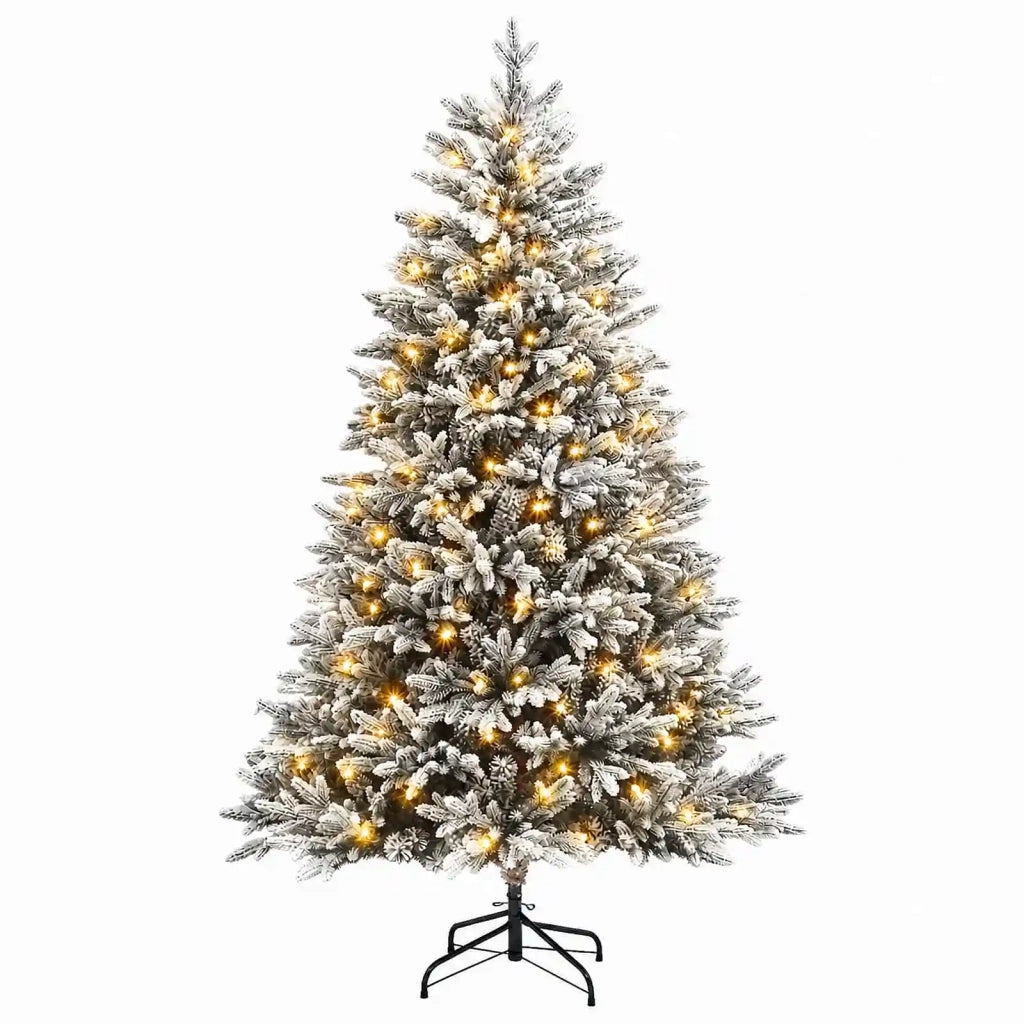 Albero di Natale Artificiale con Rami Pieghevoli 210 cm 300 LED 3466312