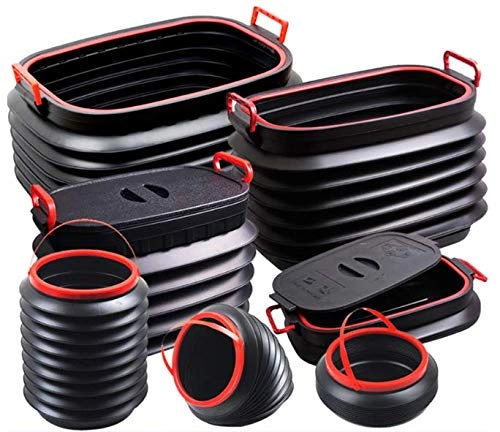 Secchiello pieghevole da 4 litri – Ideale per campeggio, pesca, auto, barca