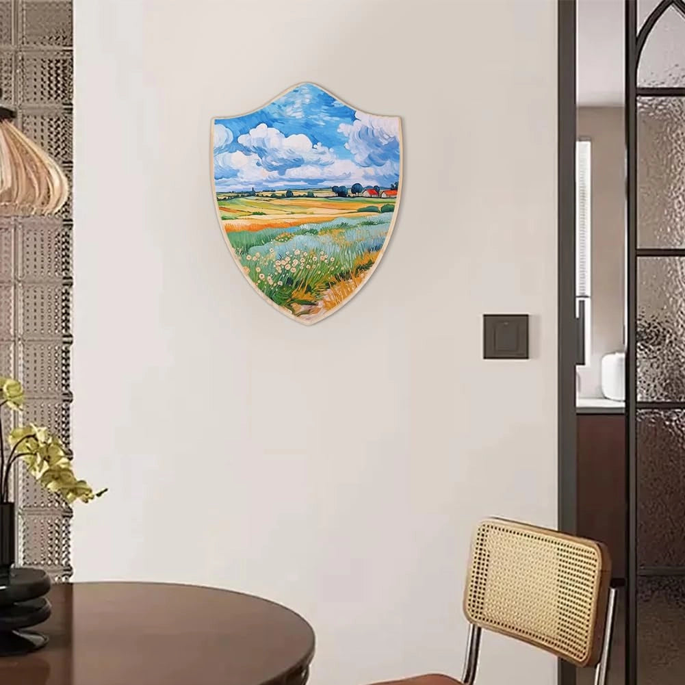 Plaquette decorativa in legno, dimensioni 32 x 24,9 cm, non verniciata, adatta per progetti fai-da-te