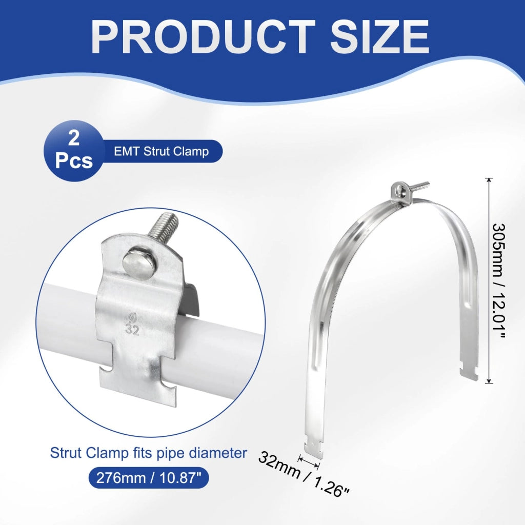 Fissaggio per binari, 2 pezzi, 276 mm, acciaio inossidabile 304, zincato