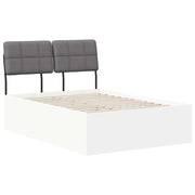 Letto matrimoniale con testiera Bianco e Grigio Chiaro 3440342