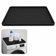 Tappetino in silicone per lavatrici, impermeabile, 60x60 cm, antiscivolo, nero