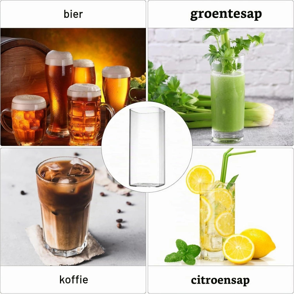 Set di 4 bicchieri da cocktail, capacità 400 ml, design elegante e sottile