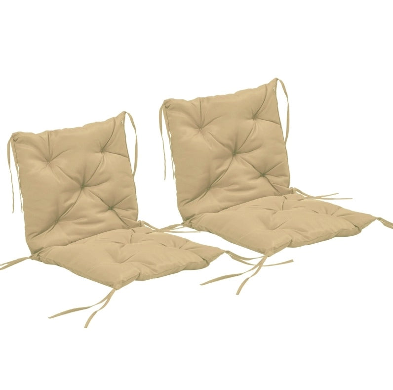 Set di 2 cuscini per seduta 98 x 50 x 8 cm, color cachi