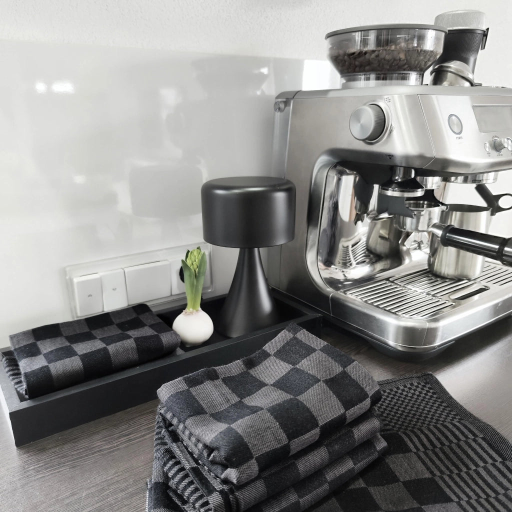 6 strofinacci da cucina, 65x65 cm, 100% cotone, 236 g/m², colore nero