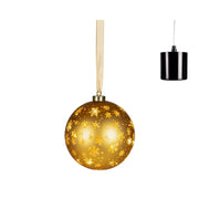 Sfera natalizia oro con LED Ø19 cm