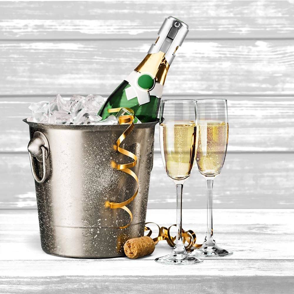 Set di cavatappi – 2 pezzi, per vino e champagne, in acciaio inossidabile