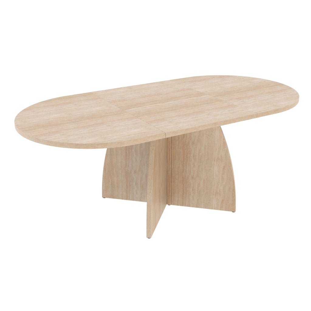 Tavolo da pranzo allungabile effetto travertino 180x90 cm